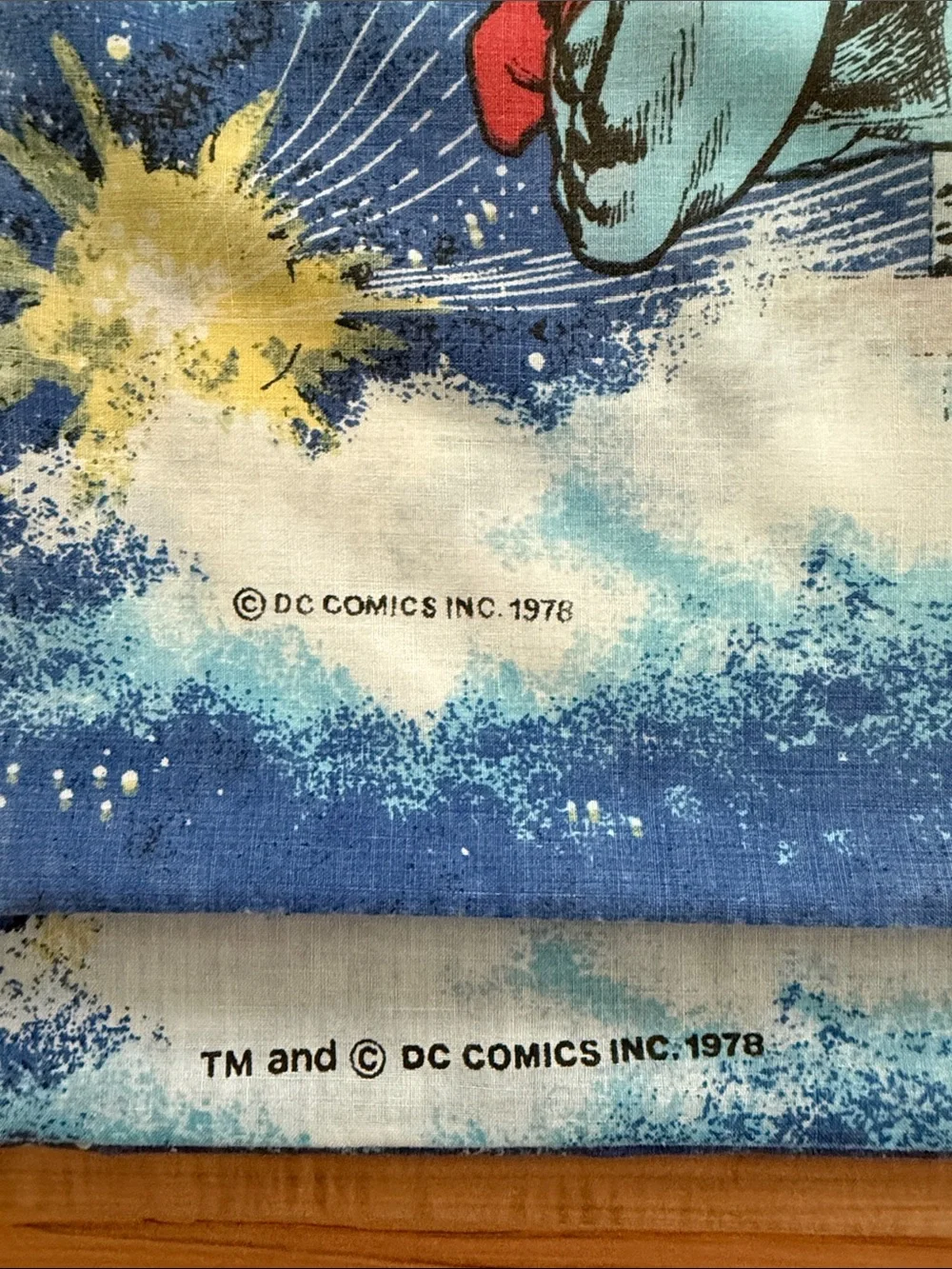 Set of 2 ~ VINTAGE 1978 DC Comics Inc. Superman Bedding Standard Pillow Cases